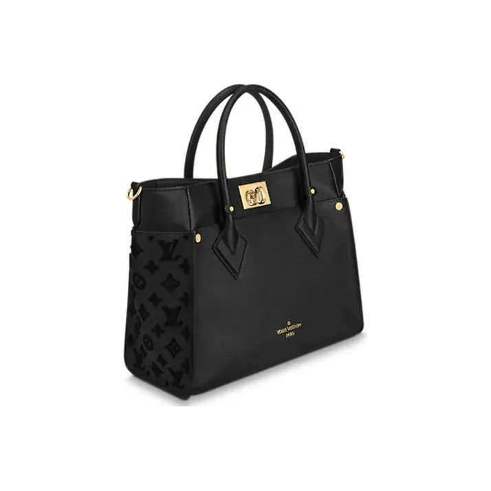 LOUIS VUITTON On My Side Calfskin Tote Bag, Shopping Bag, Shoulder Bag, Crossbody Bag, Handbag Tubas Women's Black-1