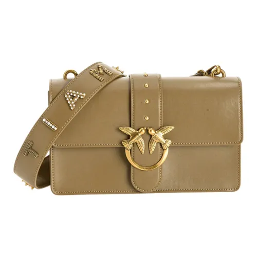 PINKO SIMPLY Cow Leather Bird Bag Swan Bag Crossbody Bag Shoulder Bag Women's Yellow