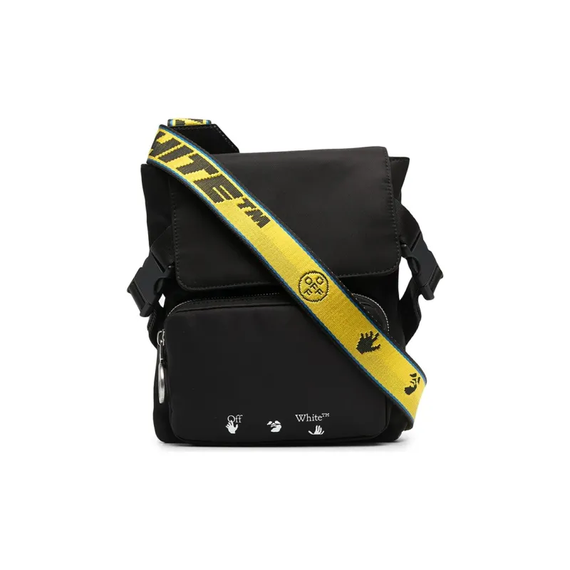 OFF-WHITE One Shoulder Shoulder Bag Crossbody Bag Unisex Black-0