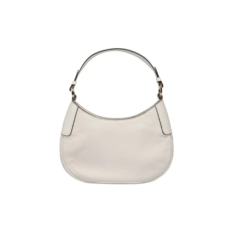 MICHAEL KORS MICHAEL KORS Handbag Collection Lillian Leather Crescent Moon Shoulder Bag Handbag Women's White-3