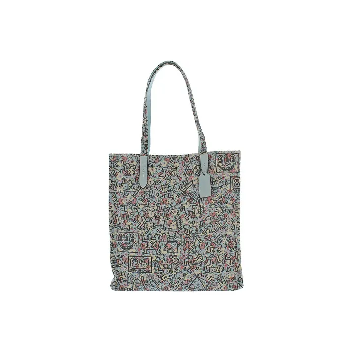Keith Haring X COACH Recycled Tote Shoulder Bags-0