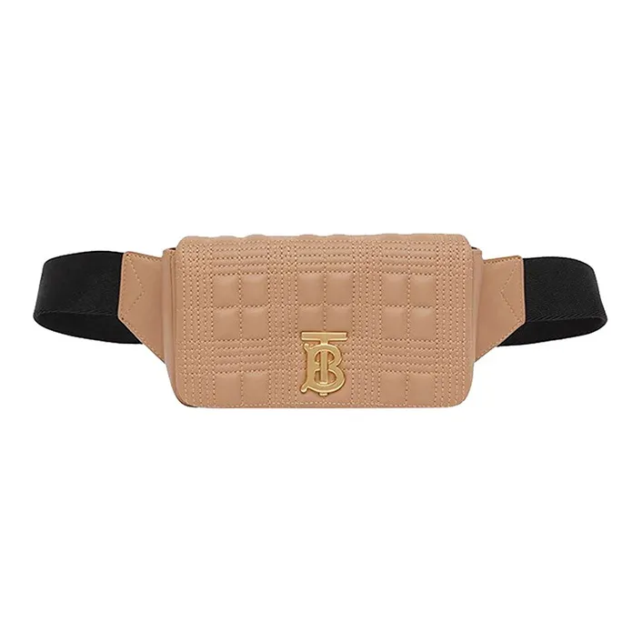 Burberry Leather Fanny Pack Belt Bag Camel-0