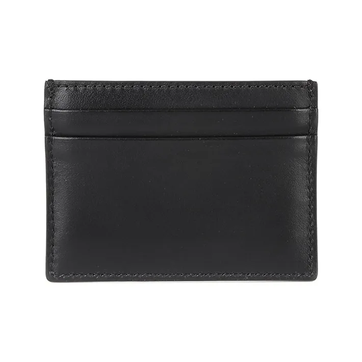 Burberry Cow Leather Wallets Card Holders Men's Black-2