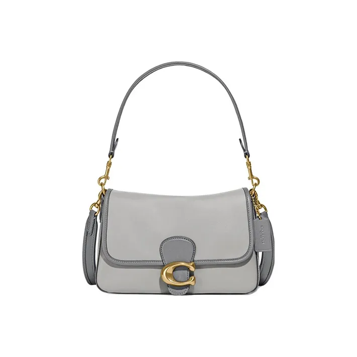 COACH Tabby Leather Handbag, Crossbody Bag, Shoulder Bag Women's Light Gray-0