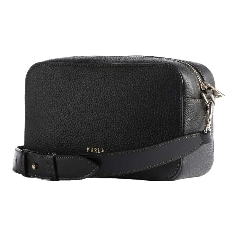 Furla Primula Leather Camera Bags Crossbody Bag Shoulder Bag Women's Black-2