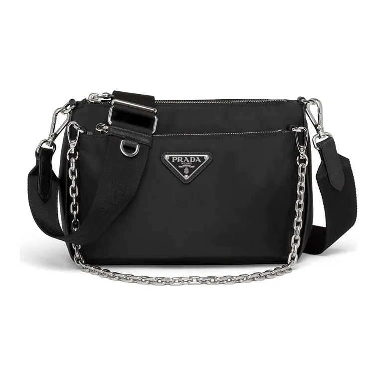 PRADA Nylon Messenger Bag Shoulder Bag Men's Black-0