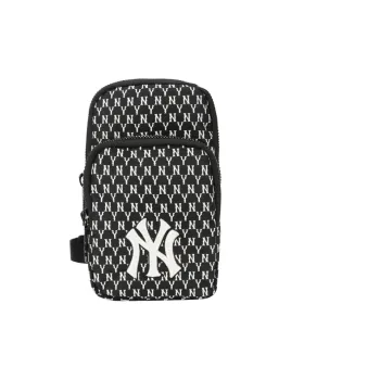 MLB Nylon Fabric Cell Phone Pouch, Shoulder Bag, Crossbody Bag Mini Unisex Black