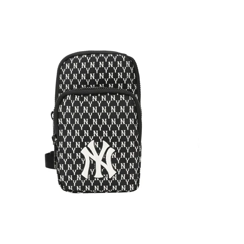 MLB Nylon Fabric Cell Phone Pouch, Shoulder Bag, Crossbody Bag Mini Unisex Black-0