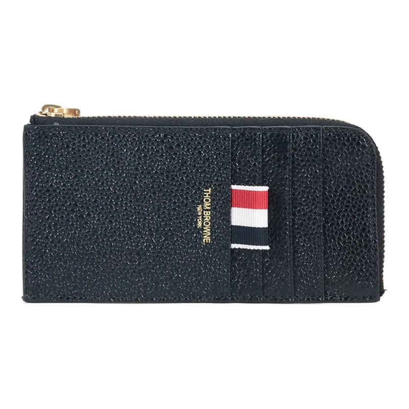 THOM BROWNE Pebbled Half Zipped Around Wallet-0