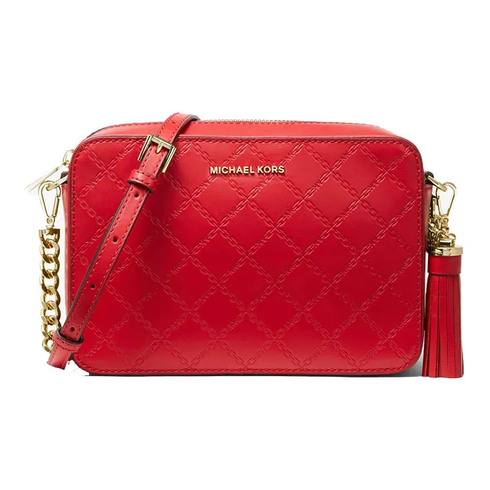 MICHAEL KORS Crossbodies Leather Shoulder Bag Crossbody Bag Medium Size Women's Red-0