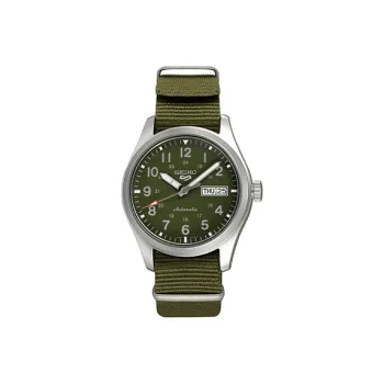 SEIKO Mechanical Movement Nylon Strap Watch Men's Watch Green Dial SRPG33K1