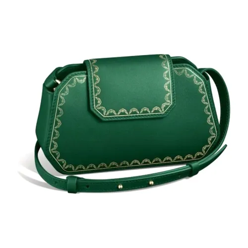 CARTIER GUIRLANDE Calfskin Handbag Shoulder Bag Crossbody Bag Extra Mini Women's Green