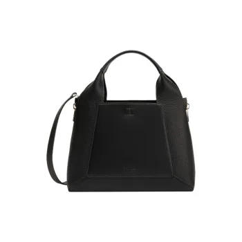 Furla Gilda Soft Calfskin Patchwork Leather Crossbody One Shoulder Handbags Medium Size Women's Black Marble Color