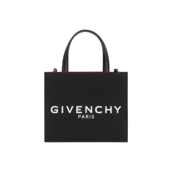 Givenchy Mini G Tote Shopping Bag In Canvas Black