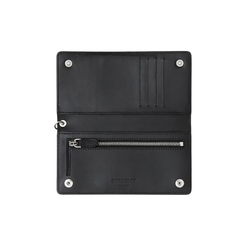 Burberry Leather Chain Bag Clutch Women's Black-2