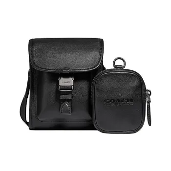 COACH Charter Cow Leather Crossbody Bag Regular Men's Black