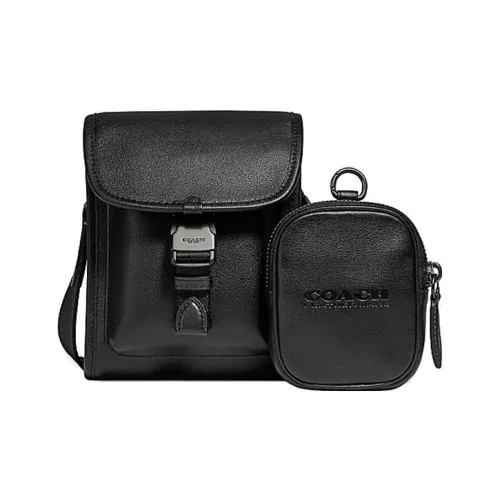 COACH Charter Cow Leather Crossbody Bag Regular Men's Black