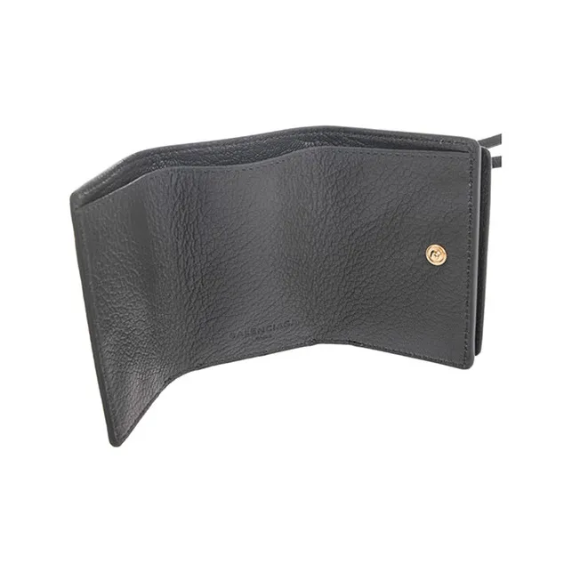 Balenciaga Cow Leather Wallets Coin Purses Women's Gray-3
