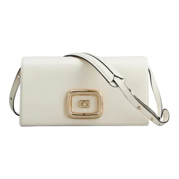 Roger Vivier Leather Crossbody Bag Shoulder Bag Women's White
