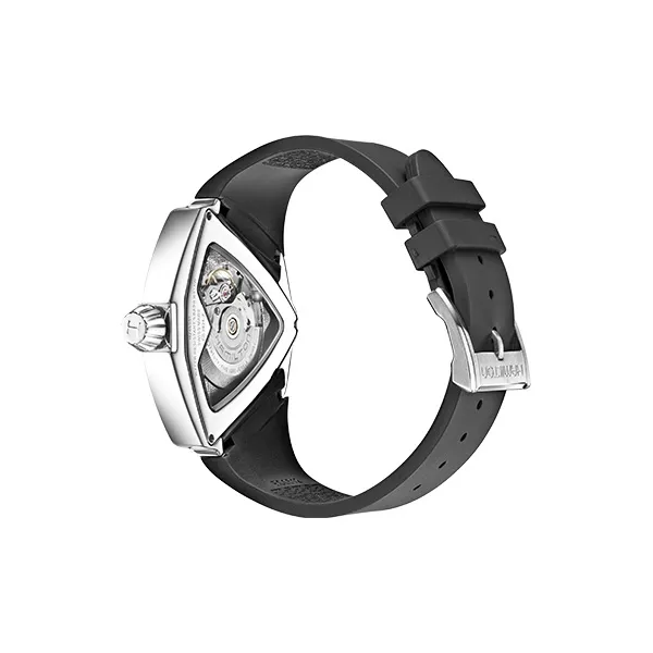 HAMILTON Automatic Mechanical Movement Men's Watches Watch 46mm Black Dial Stainless Steel Watch Case Rubber Strap-1