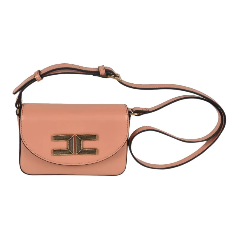 Elisabetta Franchi Polyurethane PU Shoulder Bag Women's Pink-0