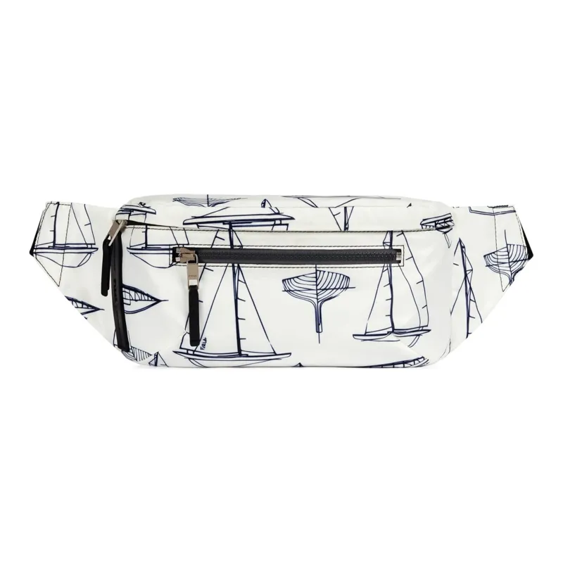 Furla Nylon Fabric Fanny Pack Men's White-0