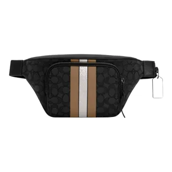 COACH Thompson Canvas Crossbody Bag Sling Bag Fanny Pack Large Size Men's Black