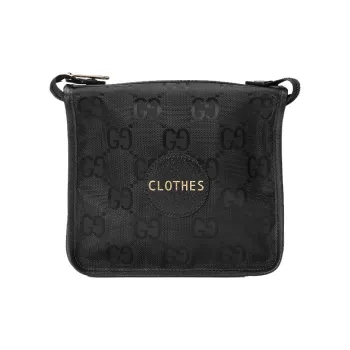 GUCCI Nylon Square Bag Storage Bag Clutch Toiletry Bag Small Size Men's Black