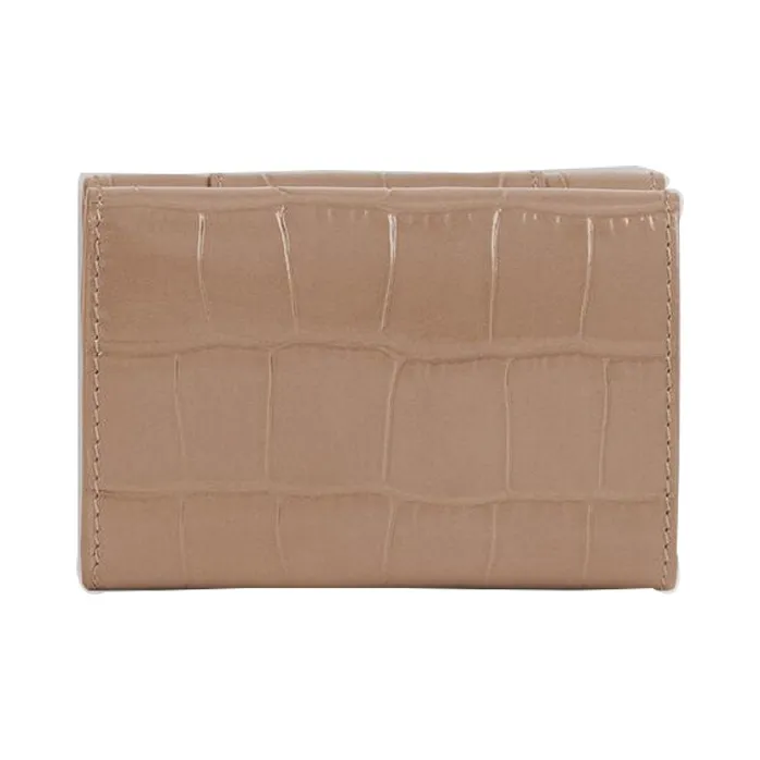 Balenciaga Hourglass Cow Leather Wallet Mini Women's Dark Beige-1