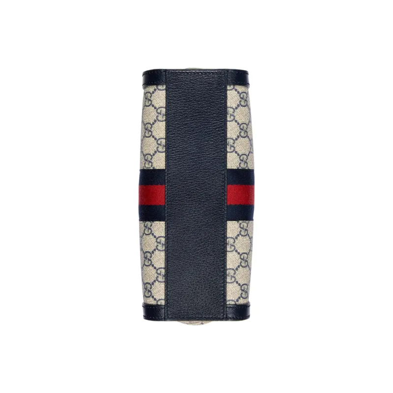 GUCCI Ophidia Canvas With Leather Tote Bag Shoulder Bag Crossbody Bag Handbag Small Size Women's Blue/Beige-6