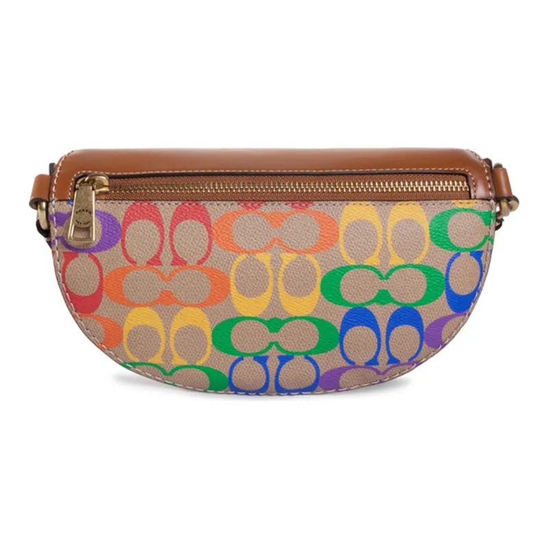 COACH Bethany Leather Fanny Pack Small Size Women's Rainbow Brown-2