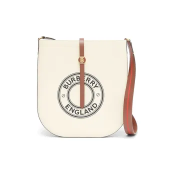 Burberry Canvas And Leather Anne Shoulder Bag Regular Women's Natural