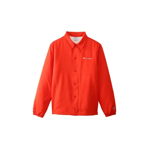 Champion Velvet Jackets Unisex Orange Red