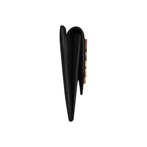 SAINT LAURENT UPTOWN Calfskin Business Card Holder Women's Black-1