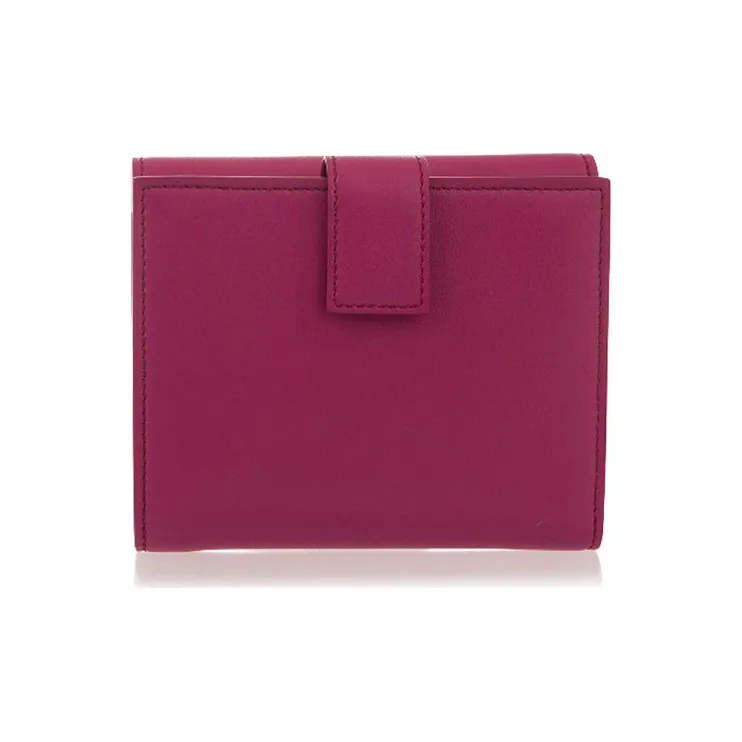 FERRAGAMO Vara Smooth Cow Leather Wallet Regular Women's Peach Pink-3