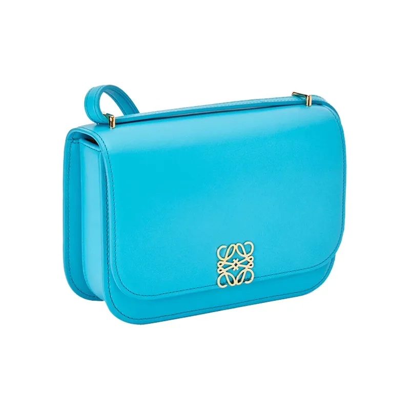 LOEWE Goya Smooth Cow Leather Clutch, Crossbody Bag, Shoulder Bag Small Size Women's Teal-1