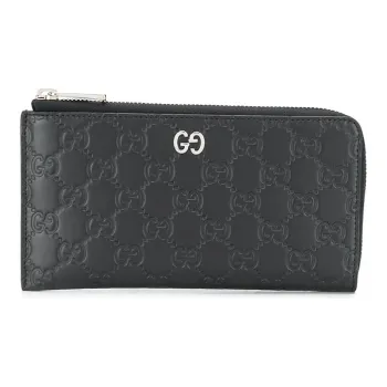 GUCCI Leather Coin Purse Wallet Men's Black