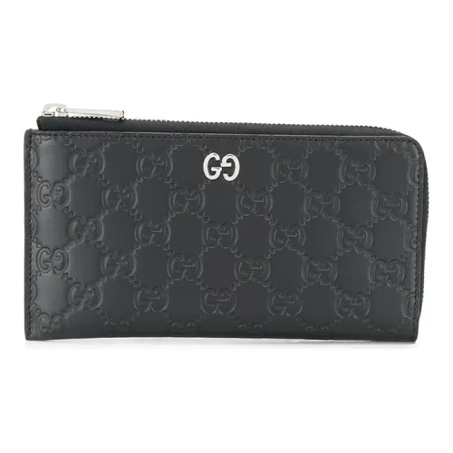 gucci Zumi Leather Coin Purse Wallet Men's Black