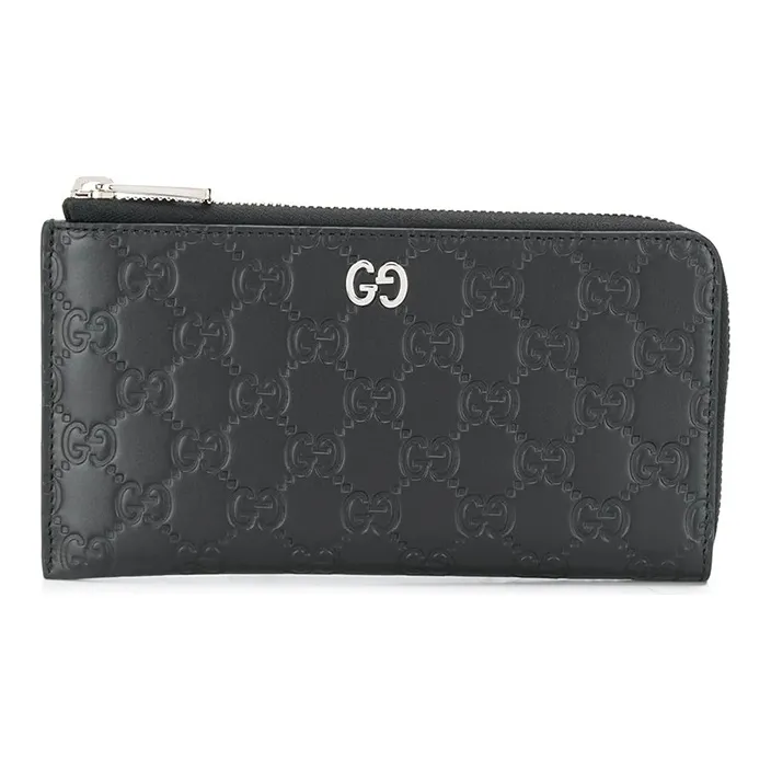 GUCCI Leather Coin Purse Wallet Men's Black-0