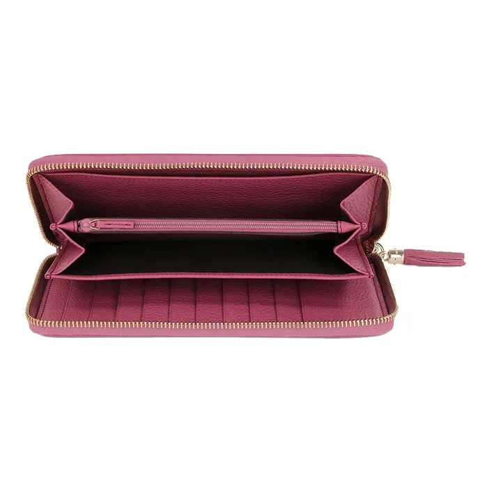 GUCCI Soho Leather Long Zip Closure Wallet Women's Pink-2