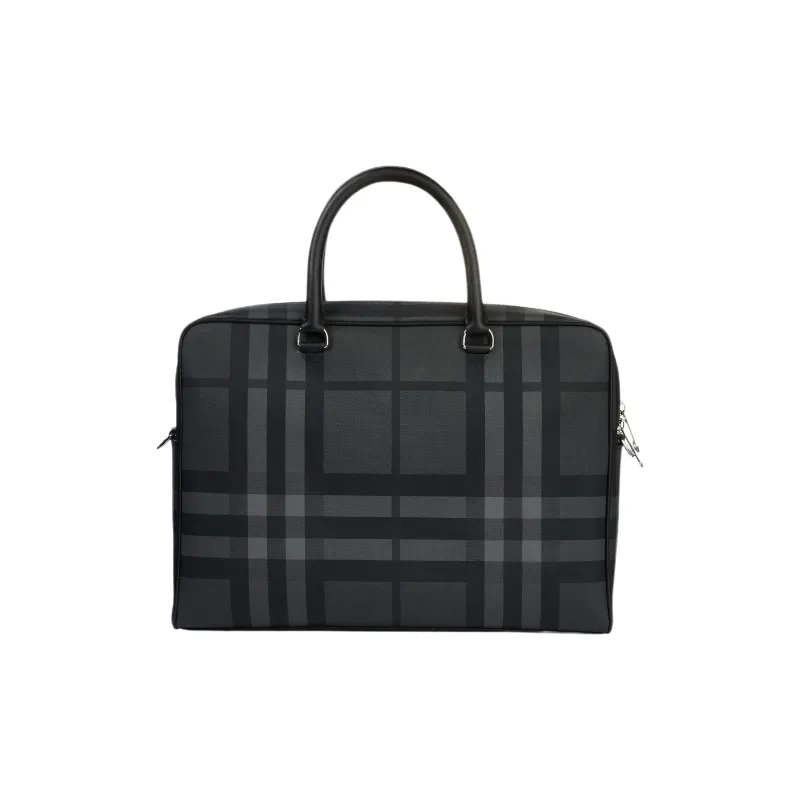 Burberry Polyester Briefcases Shoulder Bag Crossbody Bag Men's Gray/Black-1
