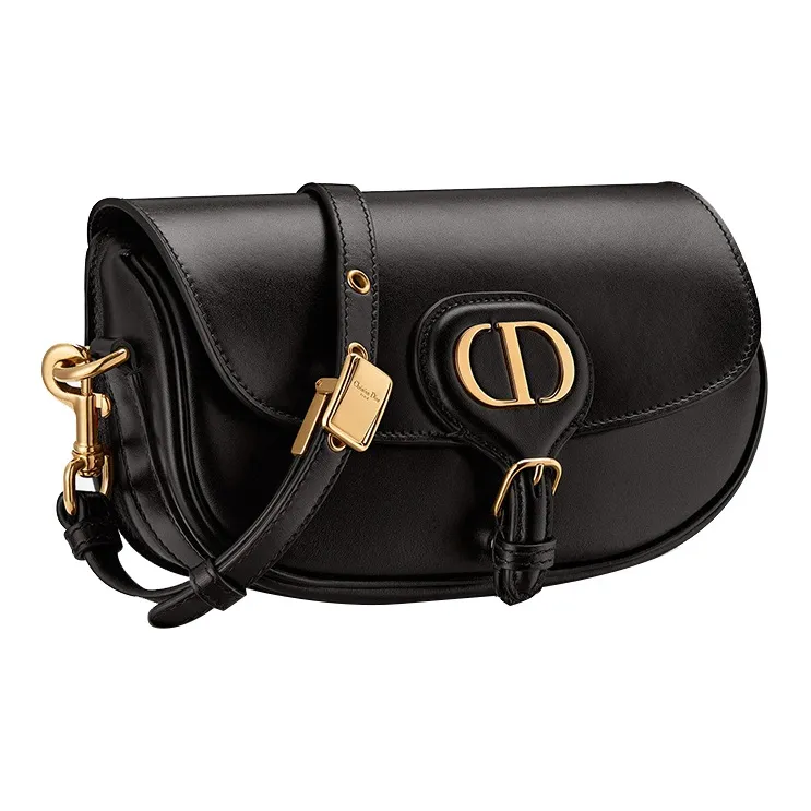 DIOR Bobby Smooth Cow Leather Crescent Bag, Handbag, Shoulder Bag, Crossbody Bag Regular Women's Black-1