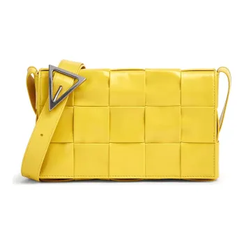 Bottega Veneta Cow Leather Tofu Bag, Shoulder Bag, Crossbody Bag, Clutch Medium Size Unisex Yellow