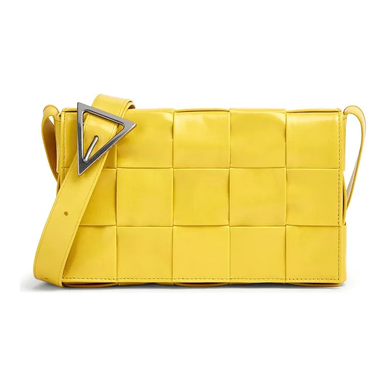 Bottega Veneta Cow Leather Tofu Bag, Shoulder Bag, Crossbody Bag, Clutch Medium Size Unisex Yellow-0