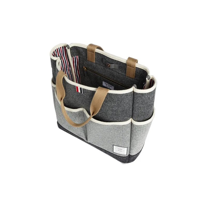 THOM BROWNE Shetland Garden Tote Bag-3