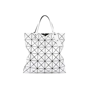 ISSEY MIYAKE Artificial Leather Tote Bag, Shopping Bag, Laptop Bag, One Shoulder Handbag Women's White