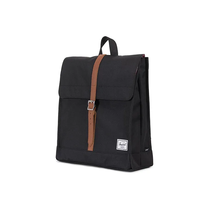 Herschel Leather Laptop Bag Commute Backpack Medium Size Unisex Black-1