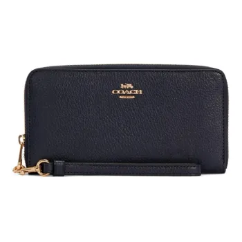 COACH Leather Wallet Women's Midnight Blue