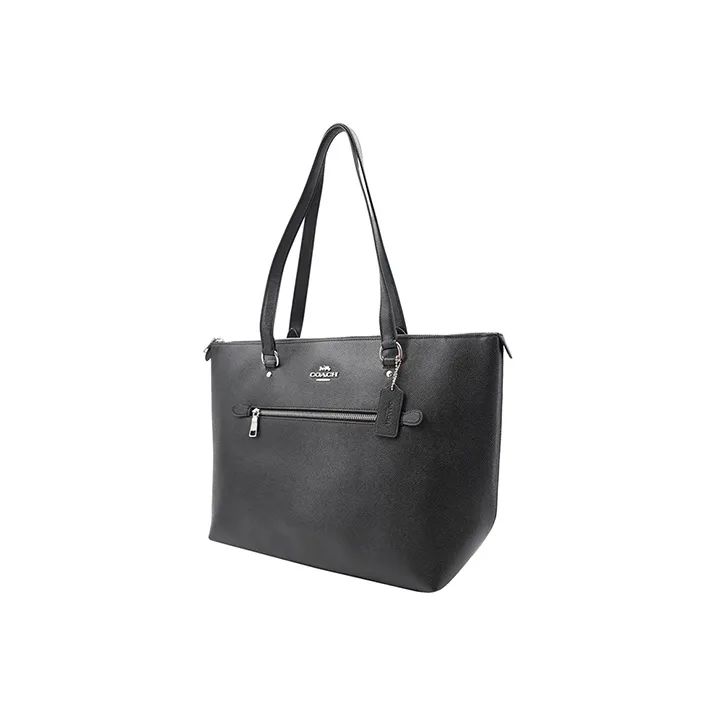 COACH Gallery Leather Tote Bag, Shopping Bag, Handbag, Shoulder Bag Women's Black-1