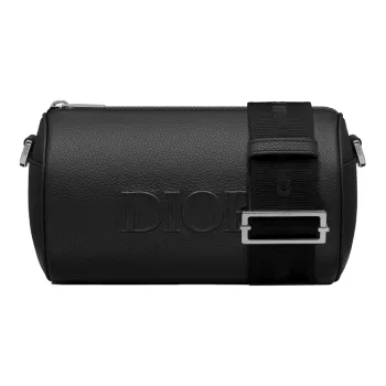 DIOR Roller Cow Leather Cylinder Bag, Messenger Bag, Crossbody Bag Men's Black